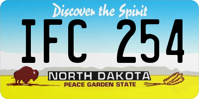 ND license plate IFC254