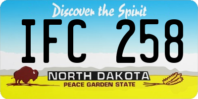 ND license plate IFC258