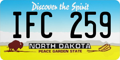 ND license plate IFC259