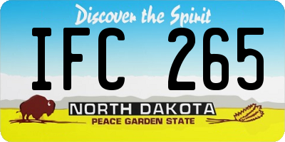 ND license plate IFC265