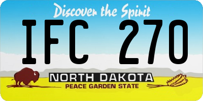 ND license plate IFC270
