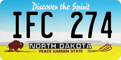 ND license plate IFC274