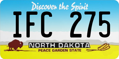 ND license plate IFC275
