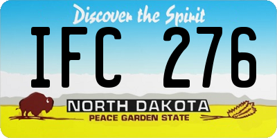 ND license plate IFC276