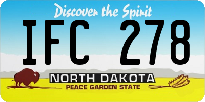 ND license plate IFC278