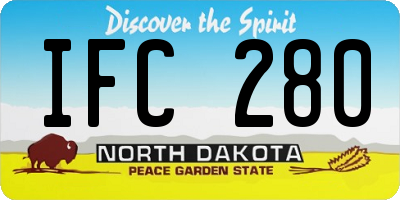 ND license plate IFC280