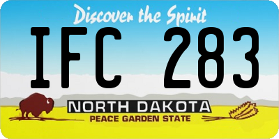 ND license plate IFC283