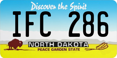 ND license plate IFC286