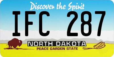ND license plate IFC287