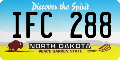 ND license plate IFC288