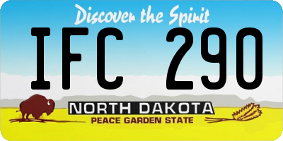 ND license plate IFC290