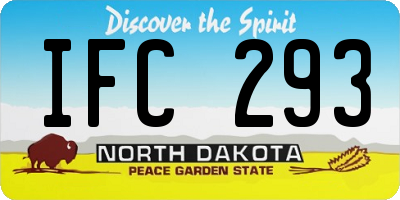 ND license plate IFC293