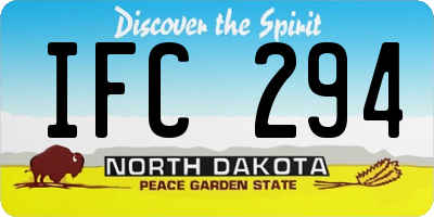 ND license plate IFC294