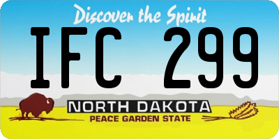 ND license plate IFC299