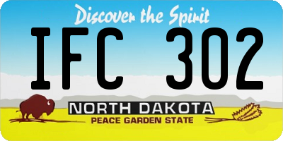 ND license plate IFC302