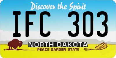 ND license plate IFC303