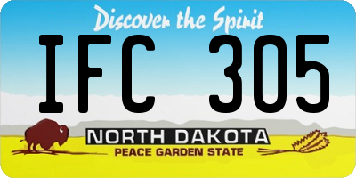 ND license plate IFC305