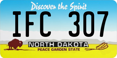 ND license plate IFC307