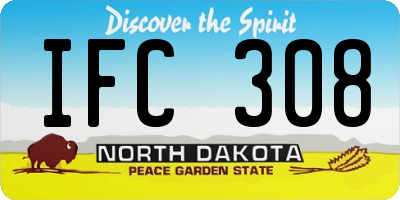 ND license plate IFC308
