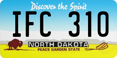 ND license plate IFC310