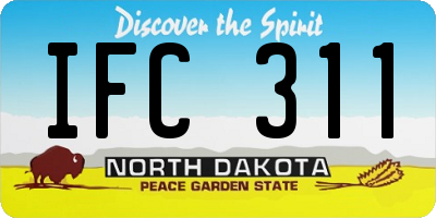 ND license plate IFC311