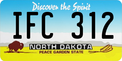 ND license plate IFC312