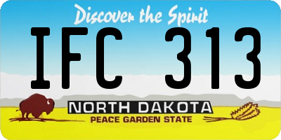 ND license plate IFC313