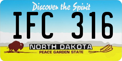 ND license plate IFC316