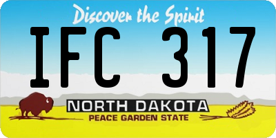 ND license plate IFC317