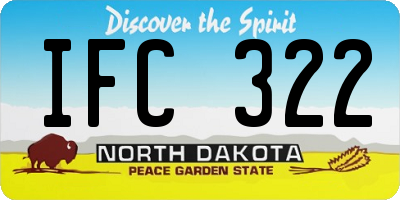 ND license plate IFC322