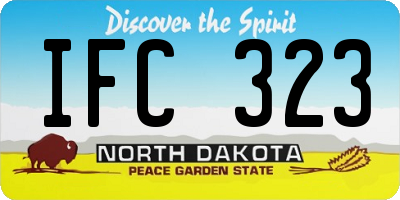 ND license plate IFC323