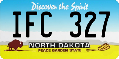ND license plate IFC327