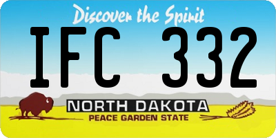 ND license plate IFC332