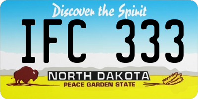 ND license plate IFC333