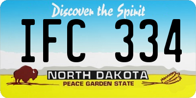 ND license plate IFC334