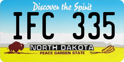 ND license plate IFC335