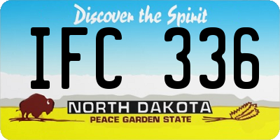 ND license plate IFC336