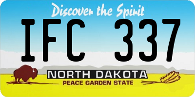 ND license plate IFC337