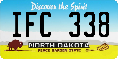 ND license plate IFC338