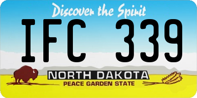 ND license plate IFC339