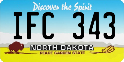ND license plate IFC343