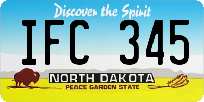ND license plate IFC345