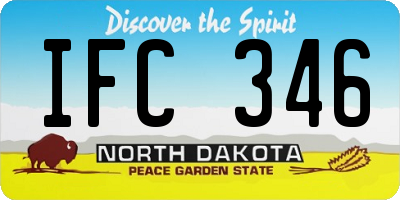 ND license plate IFC346