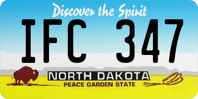 ND license plate IFC347