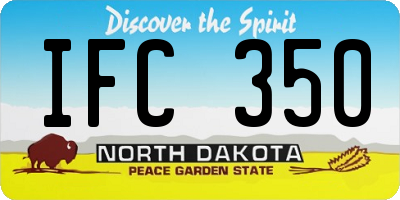 ND license plate IFC350
