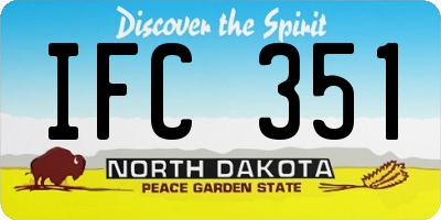ND license plate IFC351