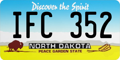 ND license plate IFC352