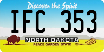 ND license plate IFC353