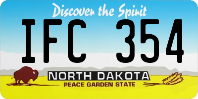 ND license plate IFC354