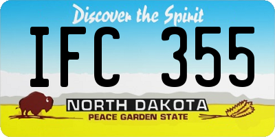 ND license plate IFC355